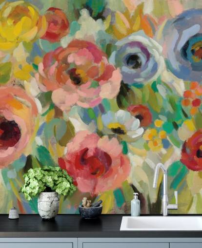 Colourful Floral Mural