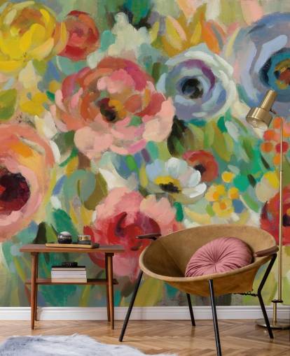 Colourful Floral Mural