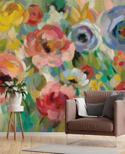 Colourful Floral Mural