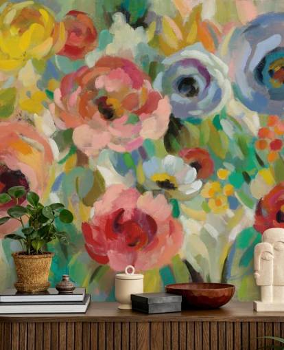 Colorful Floral Mural