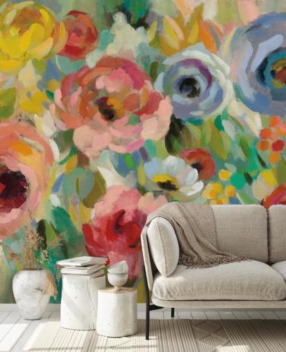 Colourful Floral Mural