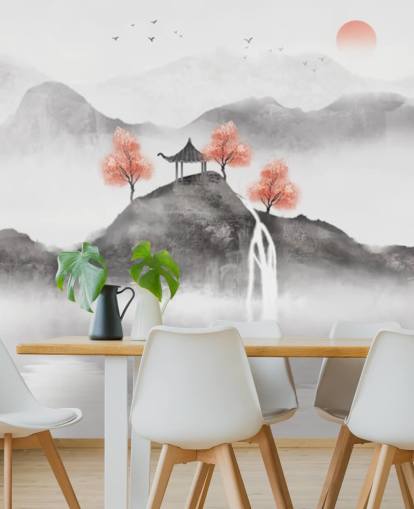 Decorazione murale con pittura cinese del peschereccio Guochao