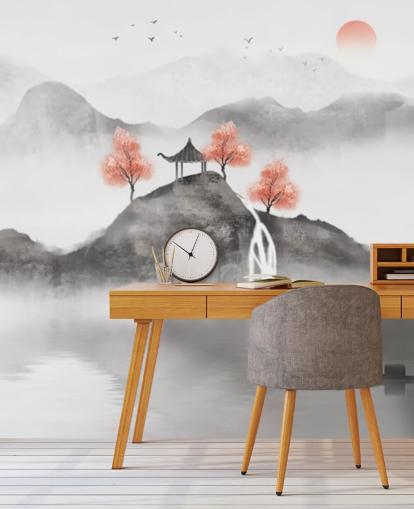 Decorazione murale con pittura cinese del peschereccio Guochao Decorazione murale con pittura cinese del peschereccio Guochao