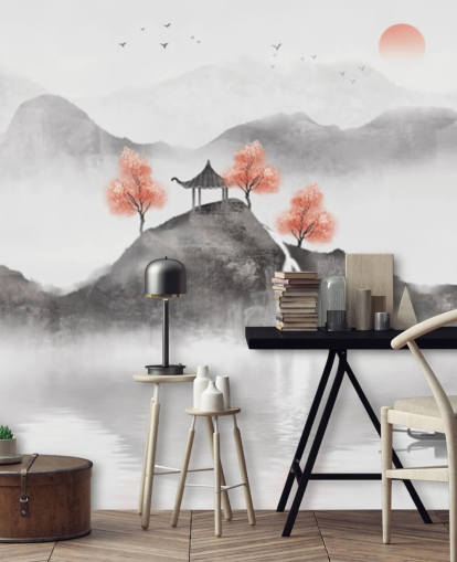 Decorazione murale con pittura cinese del peschereccio Guochao