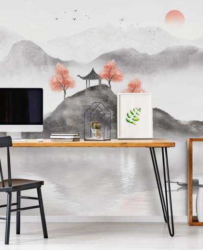 Decorazione murale con pittura cinese del peschereccio Guochao