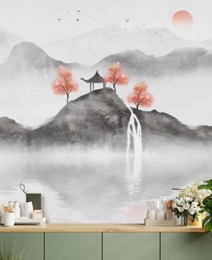 Decorazione murale con pittura cinese del peschereccio Guochao