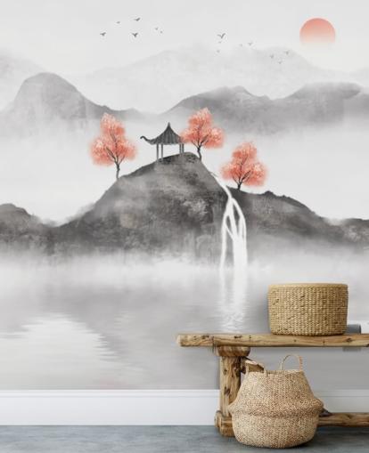 Decorazione murale con pittura cinese del peschereccio Guochao