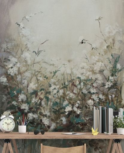 peinture murale abstraite de prairie d'automne