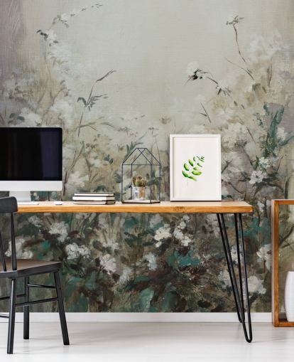 mural abstrato de prado de outono mural abstrato de prado de outono