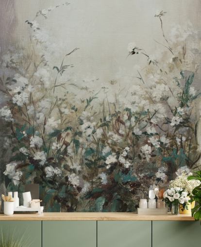 peinture murale abstraite de prairie d'automne