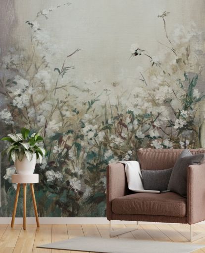 peinture murale abstraite de prairie d'automne