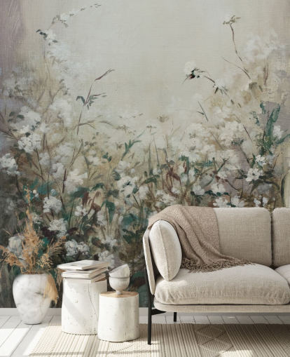 peinture murale abstraite de prairie d'automne