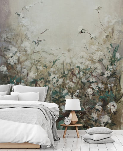 peinture murale abstraite de prairie d'automne