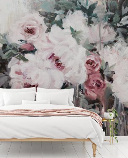 papel de parede floral rosa blush papel de parede floral rosa blush