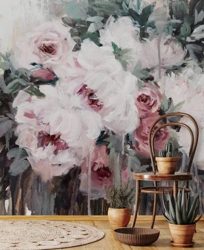 rødmende lyserød blomstertapet rødmende lyserød blomstertapet