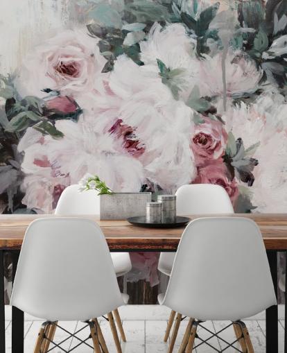 blush pink floral wallpaper