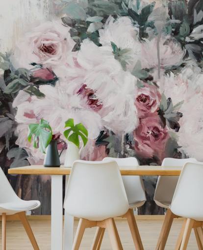 blush pink floral wallpaper