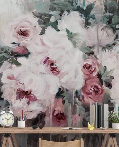 papel pintado floral rosa rubor papel pintado floral rosa rubor