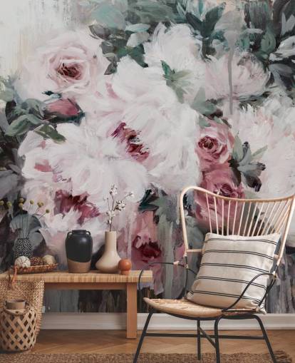 blush roze bloemenbehang blush roze bloemenbehang