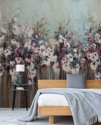 Dunkles abstraktes Blumenwandbild Dunkles abstraktes Blumenwandbild