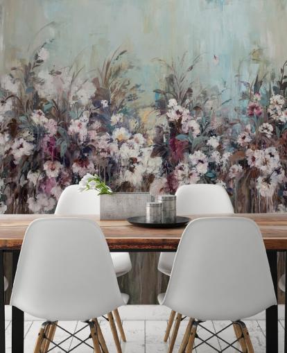 Dark abstract floral mural Dark abstract floral mural