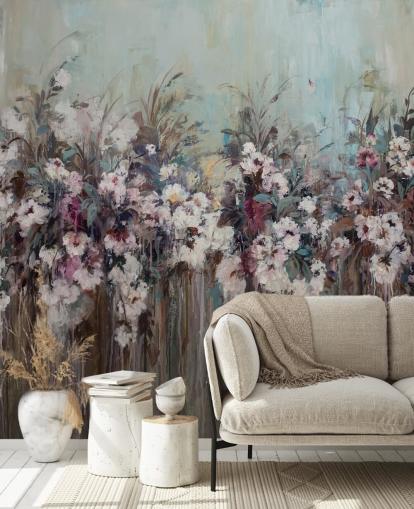 Mørk abstrakt blomstermaleri