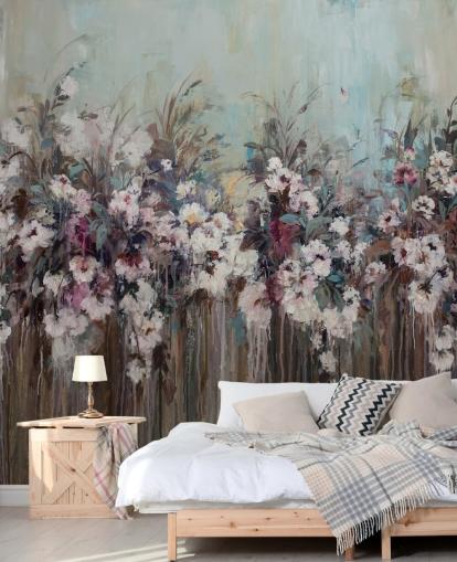 Mørk abstrakt blomstermaleri