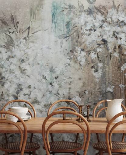 mural floral abstrato