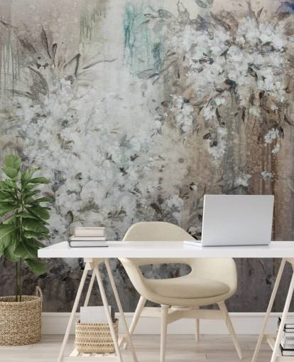 abstract floral mural abstract floral mural