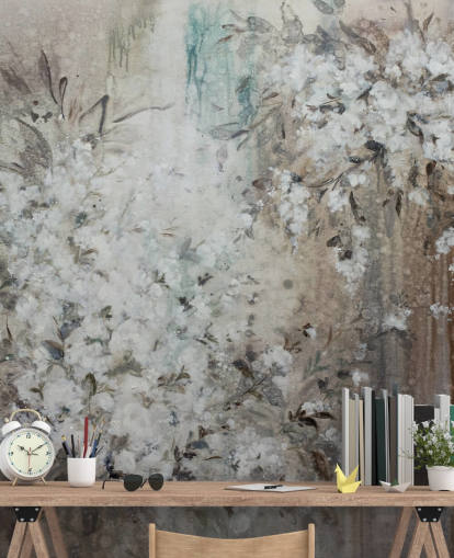 mural floral abstracto