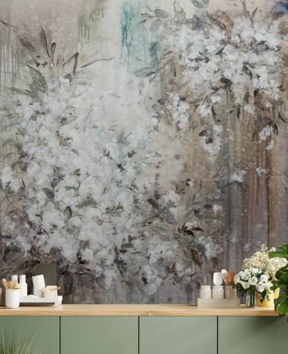 abstract floral mural abstract floral mural