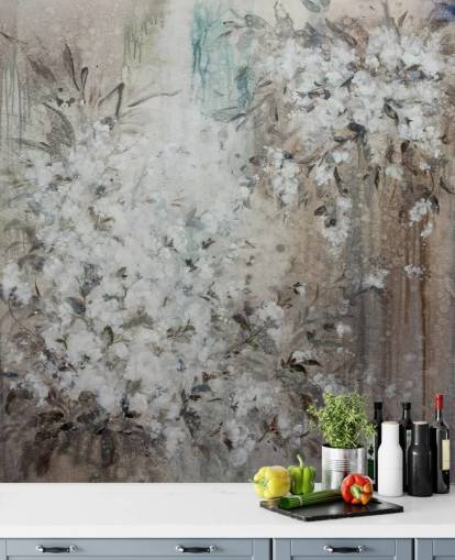 abstract floral mural abstract floral mural