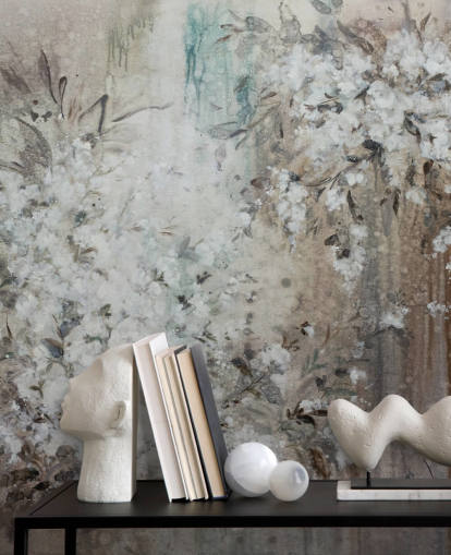 abstract floral mural abstract floral mural