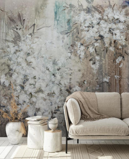 abstract floral mural abstract floral mural