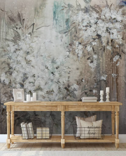 abstract floral mural abstract floral mural