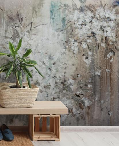 peinture murale florale abstraite peinture murale florale abstraite