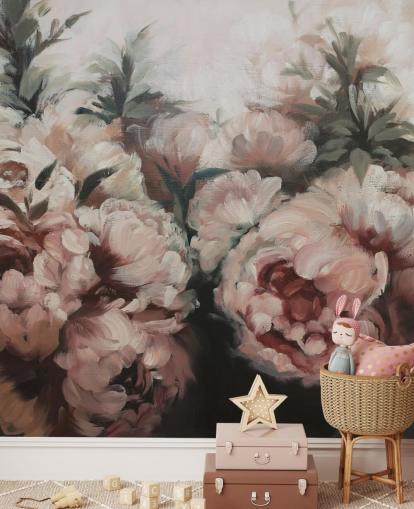 Fotobehang roze pioenrozen Fotobehang roze pioenrozen