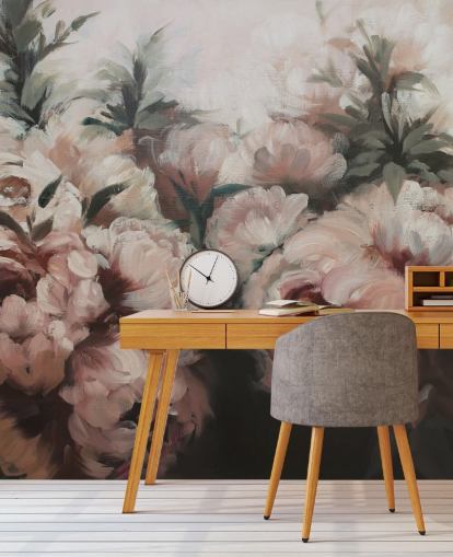 rosafarbenes Wandbild mit Pfingstrosen rosafarbenes Wandbild mit Pfingstrosen