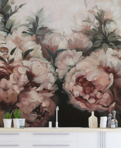 blush pink peonies wall mural blush pink peonies wall mural