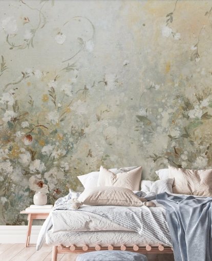 neutral beige blomstertapet vægmaleri neutral beige blomstertapet vægmaleri