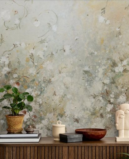 neutral beige blomstertapet vægmaleri neutral beige blomstertapet vægmaleri