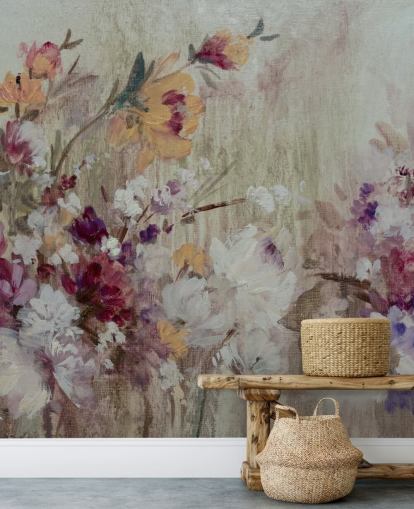 neutral floral wallpaper mural neutral floral wallpaper mural