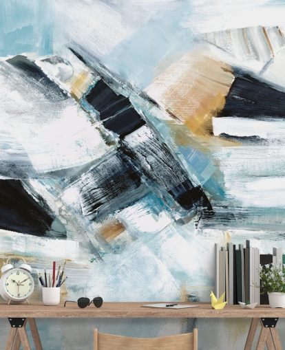 blue and yellow abstract wall mural blue and yellow abstract wall mural