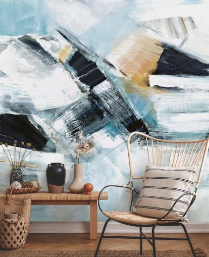 blue and yellow abstract wall mural blue and yellow abstract wall mural