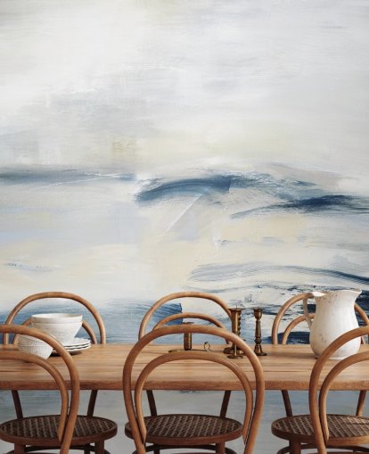 abstraktes marineblaues Wandbild