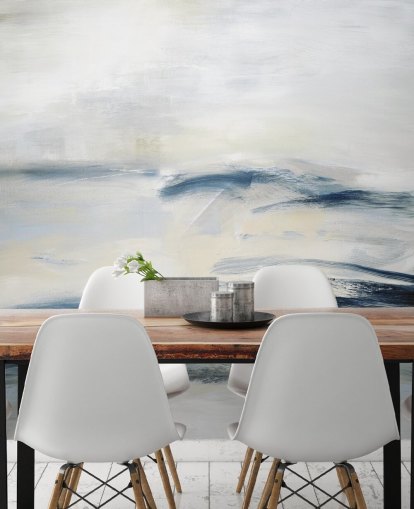 abstraktes marineblaues Wandbild