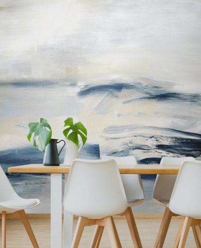 abstraktes marineblaues Wandbild