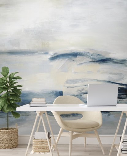 navy abstract wall mural