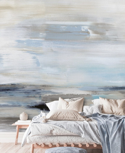 blue abstract wallpaper mural