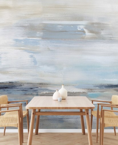 sininen abstrakti tapetti seinämaalaus